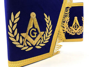 Master Mason Blue Lodge Regalia Set - Hand Embroidery - Bricks Masons