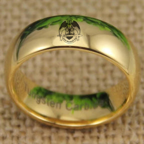 32nd Degree Scottish Rite Ring - Wings Down Gold Color - Bricks Masons