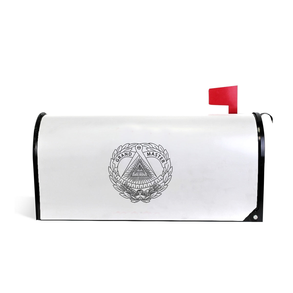 Grand Master Blue Lodge Mailbox Cover - Magnetic & Waterproof - Bricks Masons