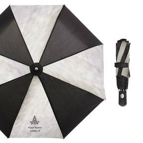 Past Master Blue Lodge California Regulation Umbrella - Three Folding Windproof - Bricks Masons