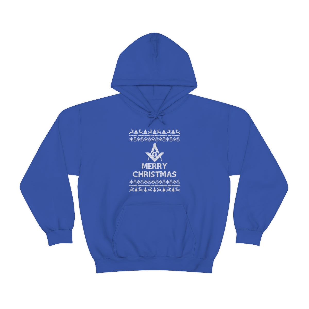 Master Mason Blue Lodge Hoodie - Ugly Merry Christmas - Bricks Masons