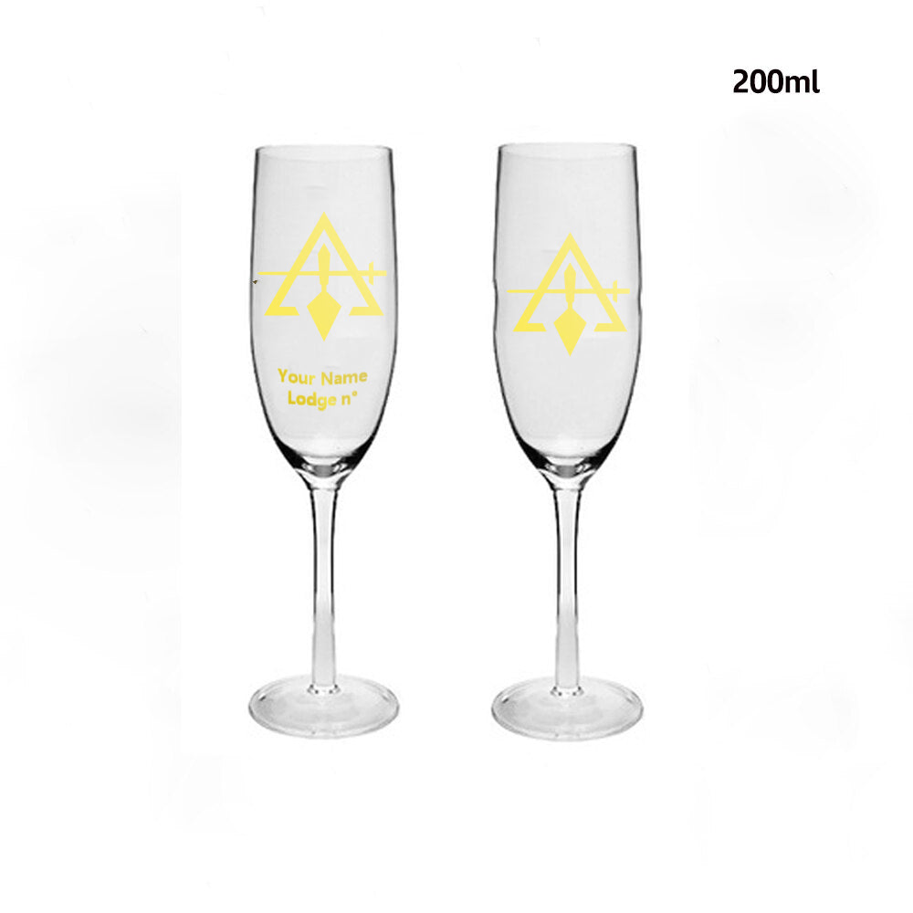 Council Champagne Flute - 2 Pieces Set - Bricks Masons