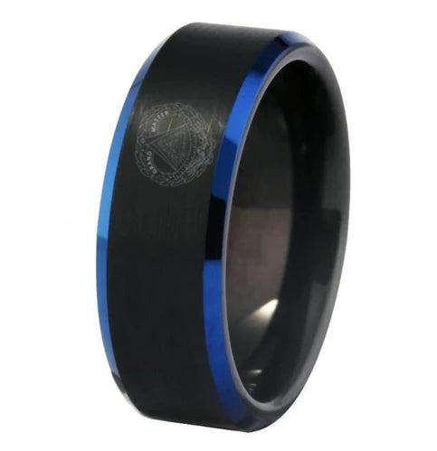 Grand Master Blue Lodge  Ring - Black Stone Color - Bricks Masons