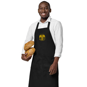 32nd Degree Scottish Rite Kitchen Apron - Wings Down Various Organic Cotton Colors - Bricks Masons