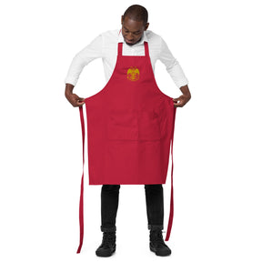 32nd Degree Scottish Rite Kitchen Apron - Wings Down Various Organic Cotton Colors - Bricks Masons