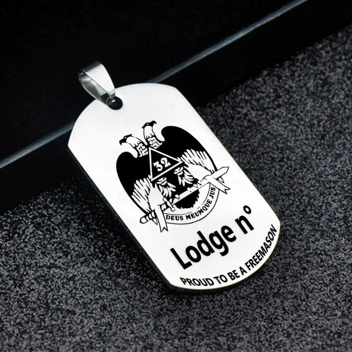 32nd Degree Scottish Rite Necklace - Wings Down Various Colors - Bricks Masons