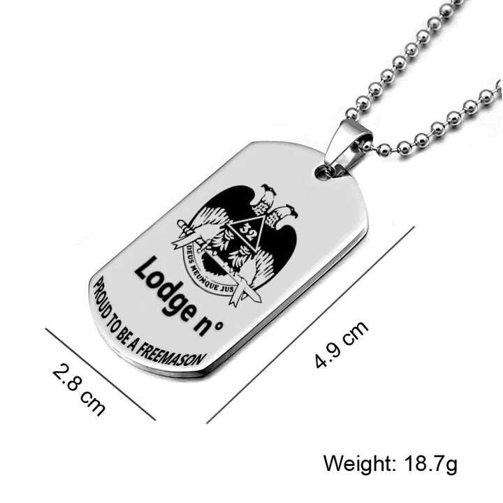 32nd Degree Scottish Rite Necklace - Wings Down Various Colors - Bricks Masons