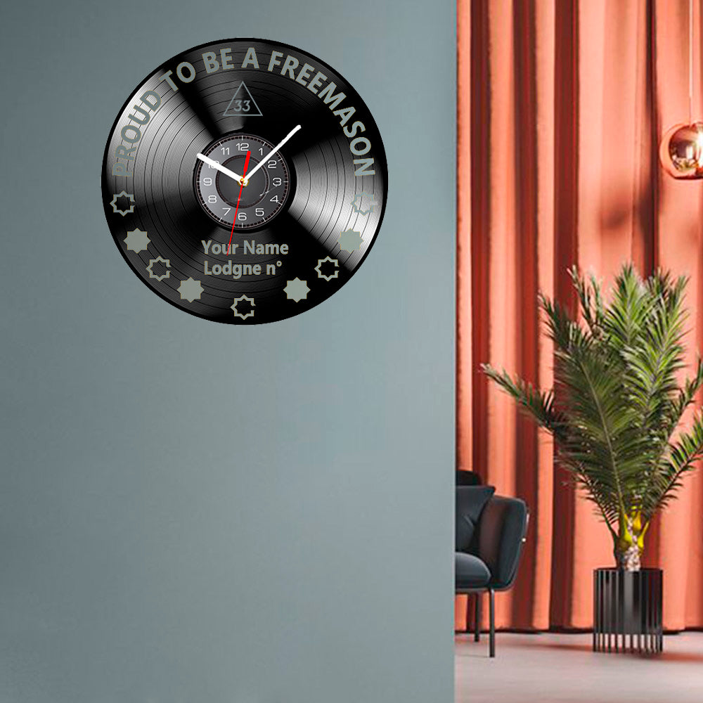 33rd Degree Scottish Rite Clock - Vinyl Record - Bricks Masons