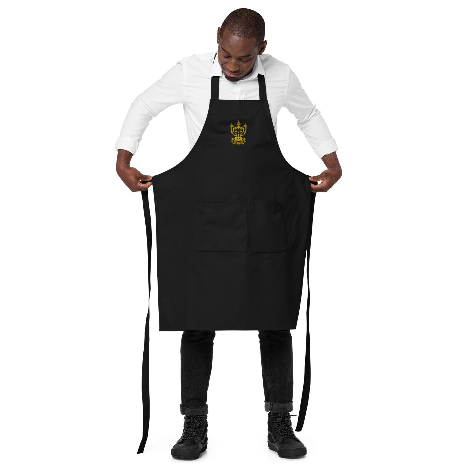 33rd Degree Scottish Rite Kitchen Apron - Wings Up Various Organic Cotton Colors - Bricks Masons