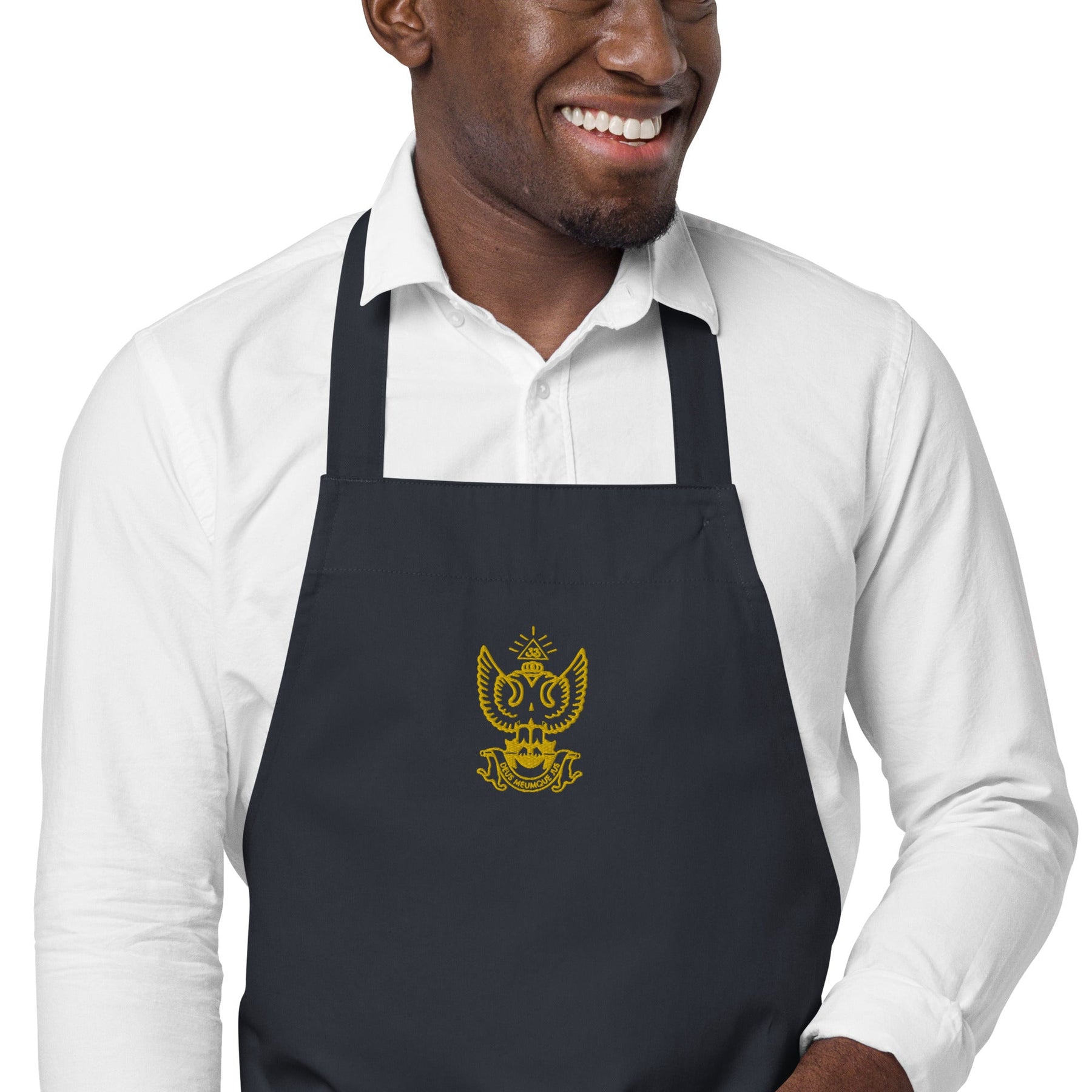 33rd Degree Scottish Rite Kitchen Apron - Wings Up Various Organic Cotton Colors - Bricks Masons