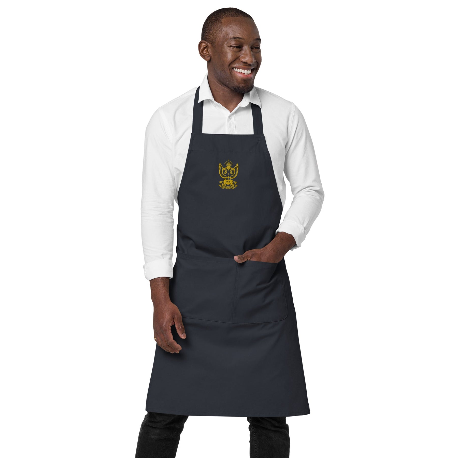 33rd Degree Scottish Rite Kitchen Apron - Wings Up Various Organic Cotton Colors - Bricks Masons