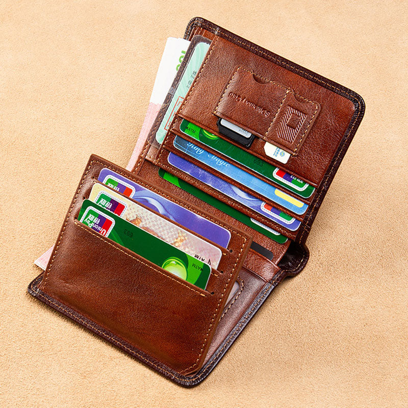 Past Master Blue Lodge California Regulation Wallet - Brown Leather - Bricks Masons