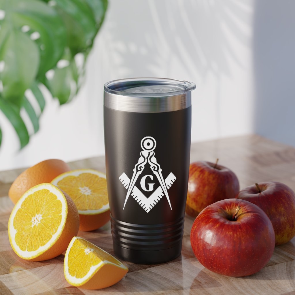 Master Mason Blue Lodge Ringneck Tumbler - Square & Compass G - Bricks Masons