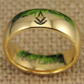 Past Master Blue Lodge Ring - Gold Color - Bricks Masons