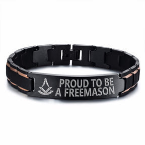 Past Master Blue Lodge Bracelet - Stainless Steel - Bricks Masons