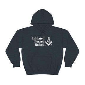 Master Mason Blue Lodge Hoodie - Initiated Passed Raised - Bricks Masons