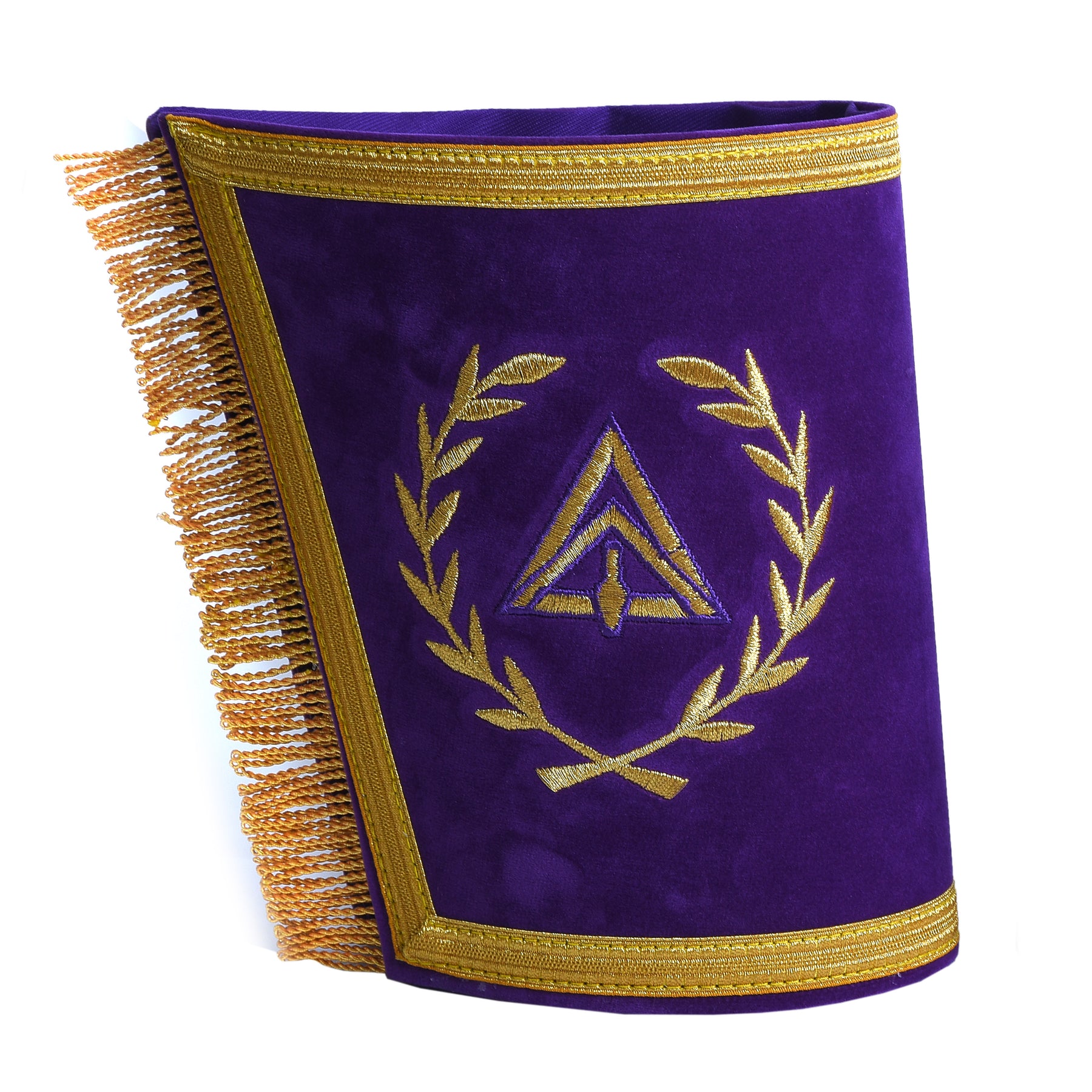 Royal & Select Masters English Regulation Cuff - Purple Velvet With Fringe - Bricks Masons