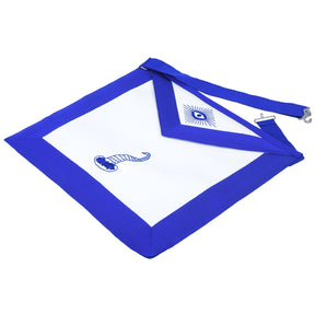 Senior Steward Blue Lodge Officer Apron - Machine Embroidery - Bricks Masons