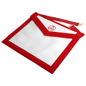 Royal Arch Chapter Apron - Red with Triple Tau Insignia - Bricks Masons