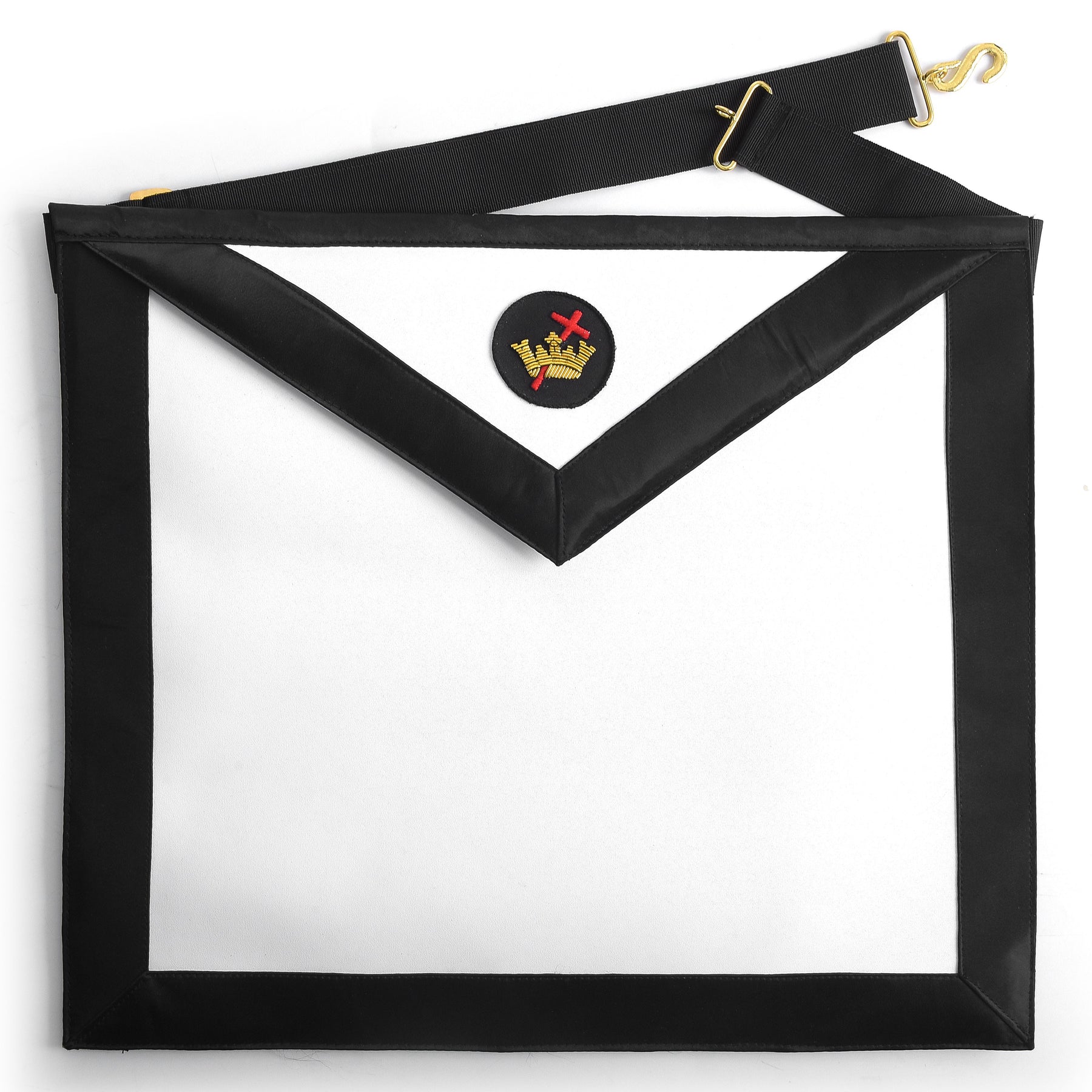 Knights Templar Commandery Apron - Black Velvet - Bricks Masons