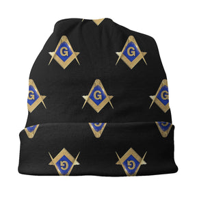 Master Mason Blue Lodge Beanie - Gold Masonic Skullies - Bricks Masons