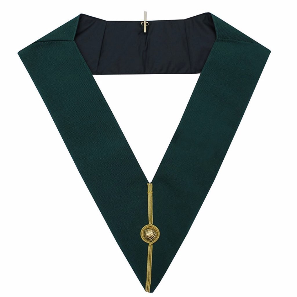 District Allied Masonic Degree AMD Collar - Plain Green - Bricks Masons