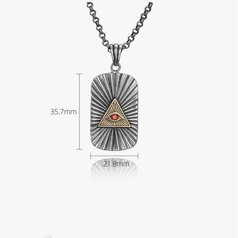 Eye Of Providence Necklace - Silver - Bricks Masons