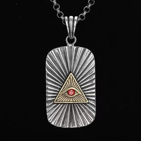 Eye Of Providence Necklace - Silver - Bricks Masons