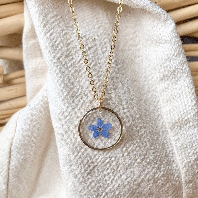 Masonic Necklace - Forget Me Not Gold & Silver - Bricks Masons