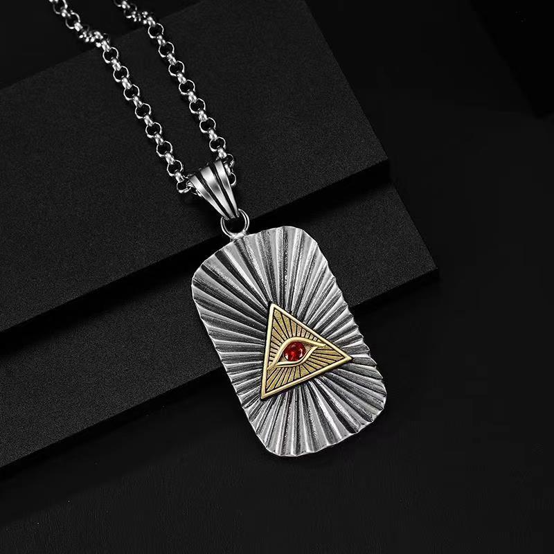 Eye Of Providence Necklace - Silver - Bricks Masons