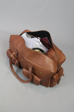 Royal Arch Chapter Travel Bag - Conker Brown Leather - Bricks Masons