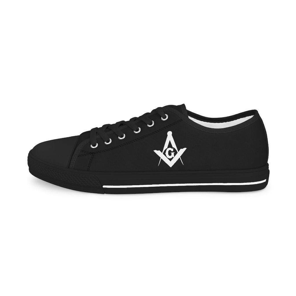 Master Mason Blue Lodge Sneaker - Low-Top Square & Compass G - Bricks Masons