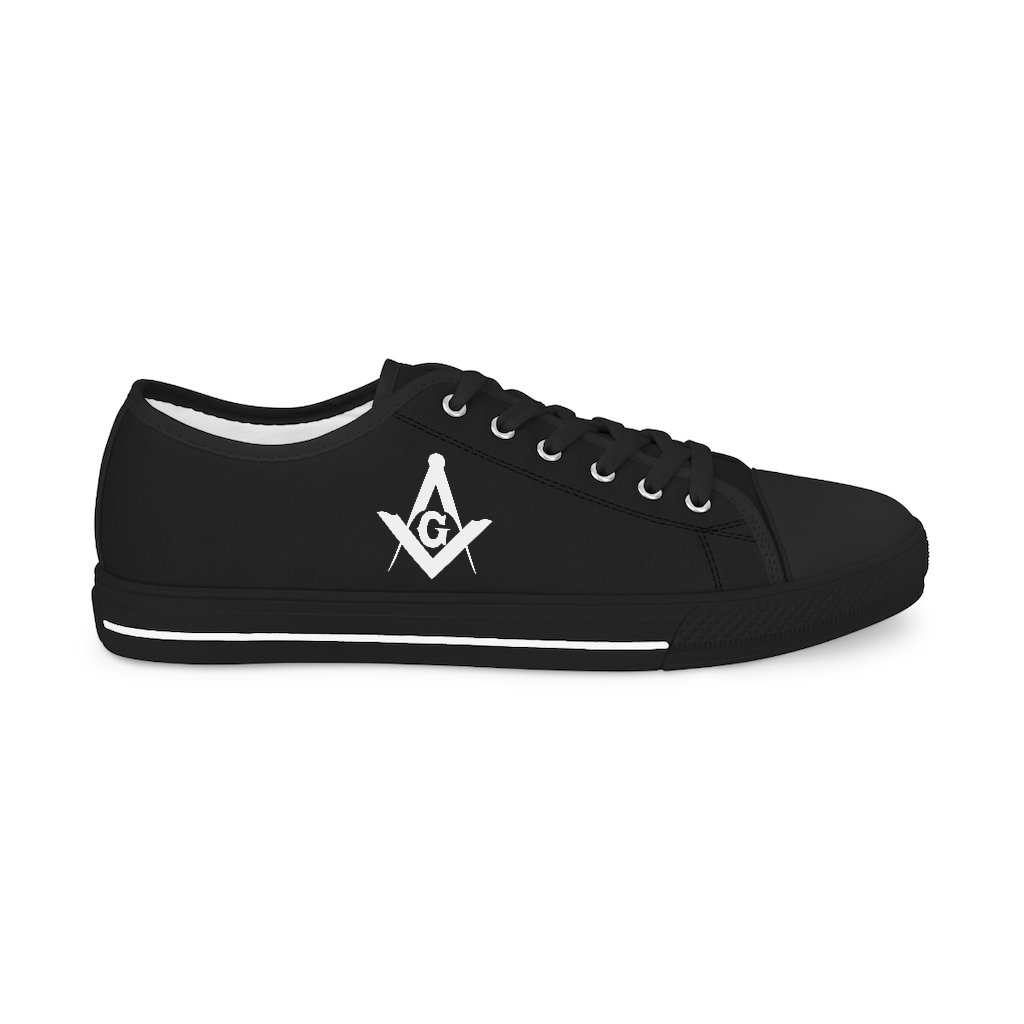 Master Mason Blue Lodge Sneaker - Low-Top Square & Compass G - Bricks Masons