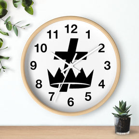 Knights Templar Commandery Clock - Wooden Frame - Bricks Masons