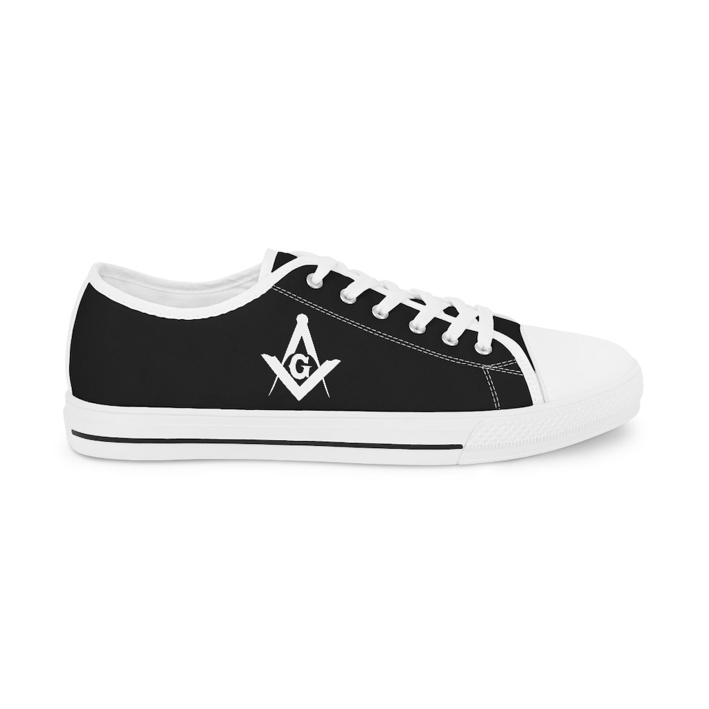 Master Mason Blue Lodge Sneaker - Low-Top Square & Compass G - Bricks Masons