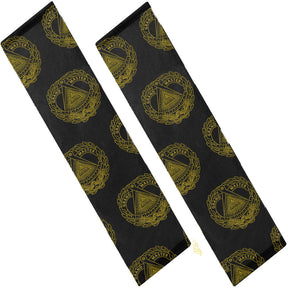 Grand Master Blue Lodge Seatbelt Cover - White & Gold - Bricks Masons