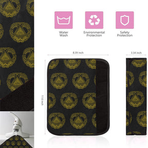 Grand Master Blue Lodge Seatbelt Cover - White & Gold - Bricks Masons