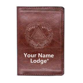 Grand Master Blue Lodge Wallet - Black & Brown - Bricks Masons