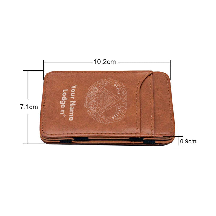 Grand Master Blue Lodge Wallet - Black & Brown - Bricks Masons