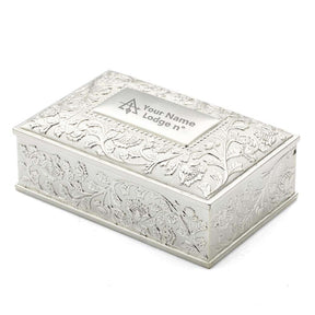 Council Jewelry Box - Black Velvet Lining - Bricks Masons