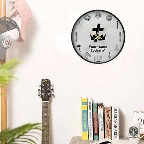 Knights Templar Commandery Clock - Frame with LED - Bricks Masons