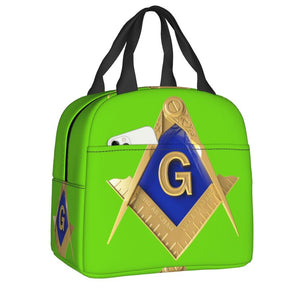 Master Mason Blue Lodge Lunch Bag - Thermal Insulated (Multiple Colors) - Bricks Masons