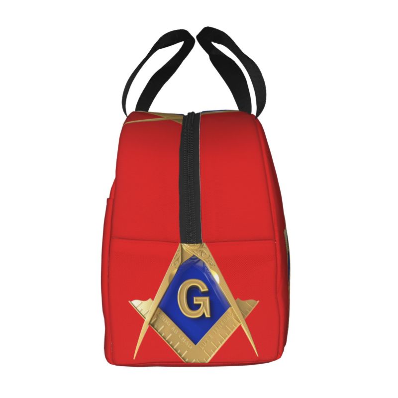 Master Mason Blue Lodge Lunch Bag - Thermal Insulated (Multiple Colors) - Bricks Masons