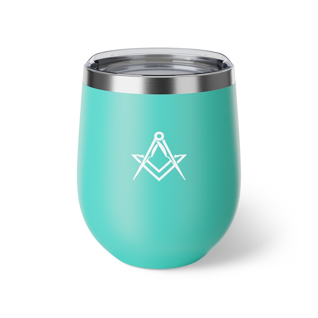 Master Mason Blue Lodge Vacuum Cup - Square & Compass 12oz - Bricks Masons