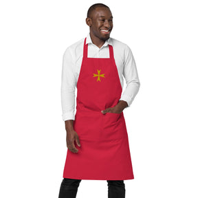 Order Of Malta Commandery Kitchen Apron - Various Cotton Colors - Bricks Masons