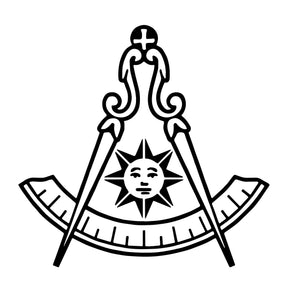 Past Master Blue Lodge California Regulation Ring - Sterling Silver - Bricks Masons