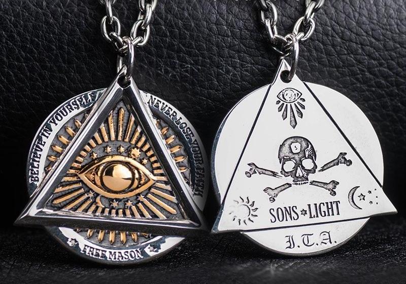 Eye of Providence Freemason Masonic Pendant Necklace - Bricks Masons