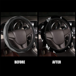 Widows Sons Steering Wheel Cover - White & Gold - Bricks Masons