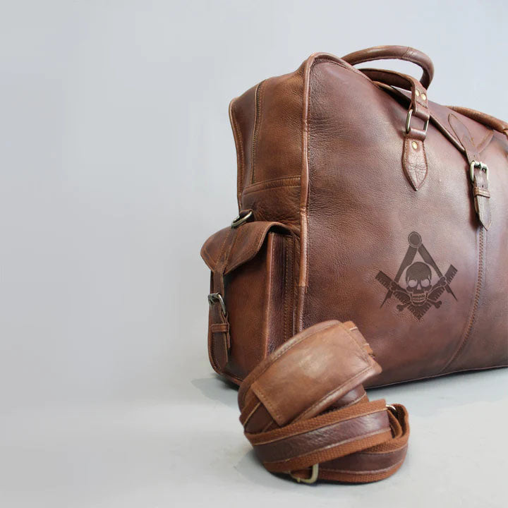 Widows Sons Travel Bag - Genuine Brown Leather - Bricks Masons