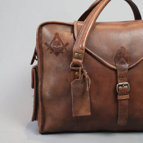 Widows Sons Travel Bag - Handmade Genuine Leather - Bricks Masons